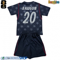 Maglie da calcio Stati Uniti Folarin Balogun #20 Seconda Maglia Bambino Mondiali 2026  Manica Corta + Pantaloni corti)